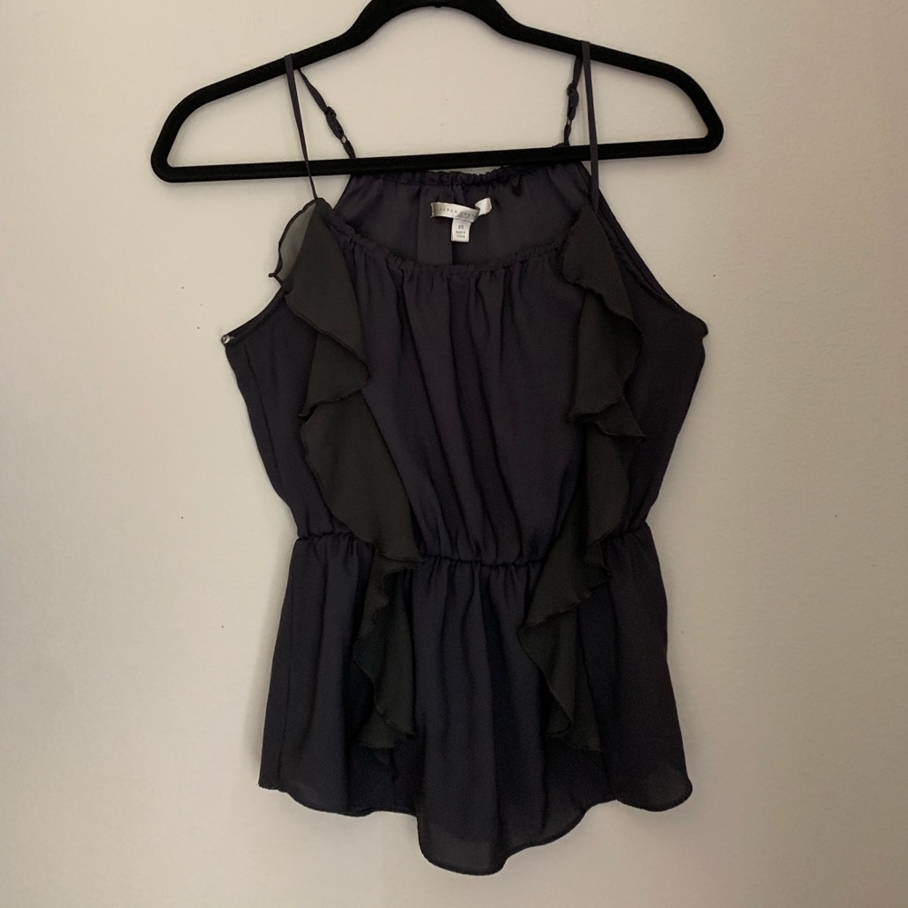 Charcoal Grey Silk Tank